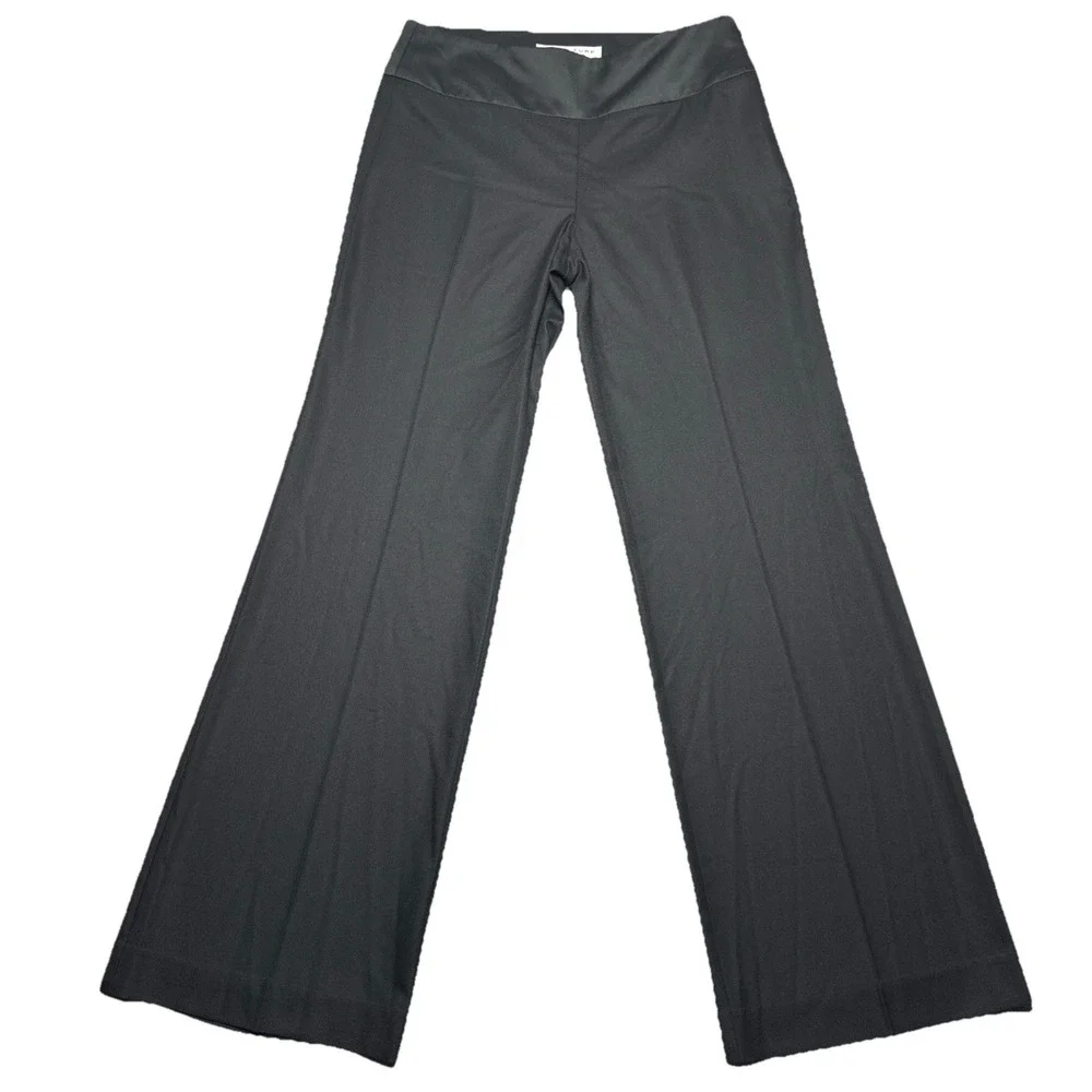 Trina Turk Black Wide Leg Dress Pants Office Classy Size 4 30X31‎ Style #289419